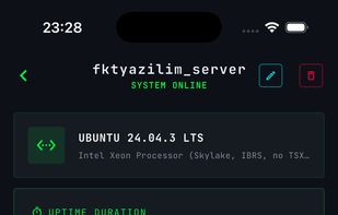 Server Detail Screen