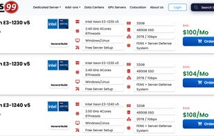 Servers99 DDoS Protected Servers