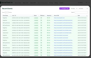 Watch all your website events on your eyes - no more hide and seak.