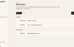 Services page
