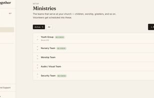 Ministries page