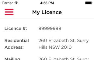 Service NSW screenshot 2