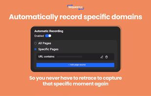 Automatically record specific domains