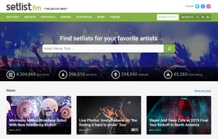 setlist.fm screenshot 1