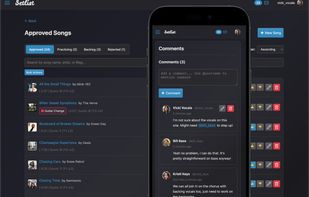Build your band's song collection and setlists with voting, comments, and state tracking. 