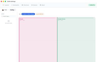Layout editor: drag app blocks on a canvas to design an arrangement.