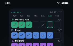 Home screen widgets put the current week one glance away.