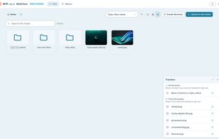 What a share recipient sees: a clean, read-only view of only the files you shared.