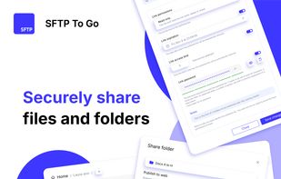 Securely share files and folders from SFTP To Go with enhanced controls like password protection, expiry options, and access limits—using Share Links.