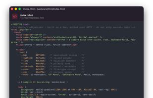 File editor with syntax highlighting
