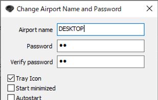 Connection info window.