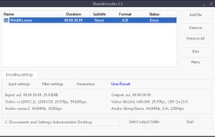 ShanaEncoder screenshot 1