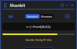 Real-time Shannon Entropy Monitor. > Visualize the exact mathematical strength of your passwords as you create them. Shanbit calculates entropy in bits to ensure your keys are cryptographically unbreakable.