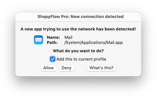 New connection notification
