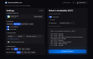ShareAvailability screenshot 1
