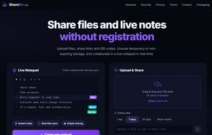 Main page of ShareBin.eu