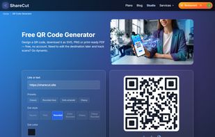 Free QR code generator — no signup, export as PNG, SVG or PDF.