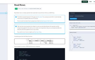 Sheet API screenshot 1