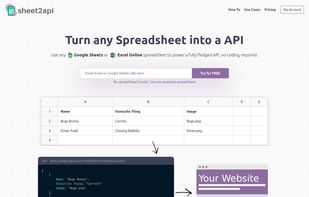 sheet2api.com screenshot 1