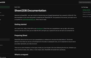 Sheet2DB screenshot 1