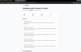Generate a shareable audit report with a public 30-day link — no login required for viewers.
