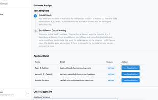 Managing interview candidates