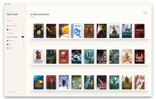 Browse an entire vault as cover art on virtual shelves, organized your way.