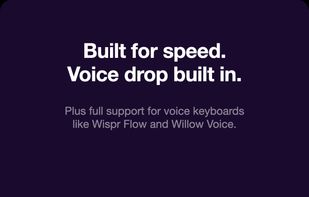 Voice input over an active terminal