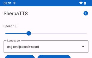 SherpaTTS screenshot 1