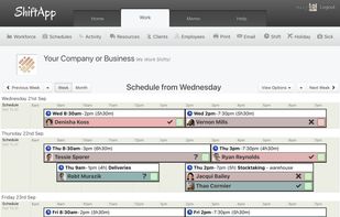 Employee Schedule screenshot for Your Company from ShiftApp.com