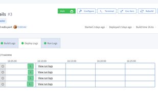 Shipyard provides detailed build, deploy, and run logs for your app