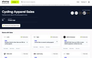 Shomp category page - every current sale at stores in the category. Follow your favorites or the whole category to never miss a sale.
