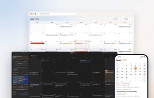ShootCal scheduling across web, macOS, and iPhone.