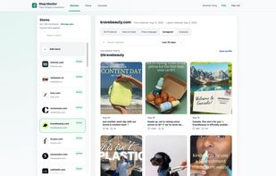 Review recent public Instagram posts from monitored competitors alongside their storefront activity.
