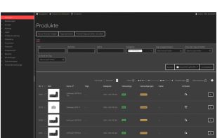 he Product List gives you a complete overview of all your products. Search, filter, and organize items quickly — with access to key details like stock levels, prices, and publication status.

From here, you can open or edit products, manage variants, and keep your catalog consistent across all channels.