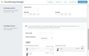 Shopify Crowdfunding Manager App screenshot 1