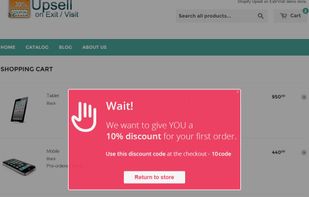 Shopify Upsell on Exit & Visit screenshot 1
