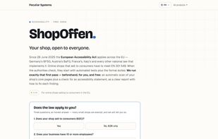 Free accessibility check for EU online shops