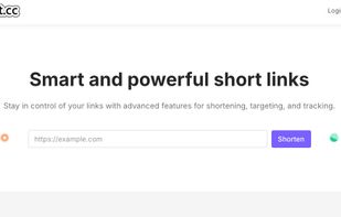 The landing page of the shortest.cc web app.