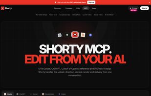 Run Shorty from Claude, ChatGPT, Cursor or Codex over MCP.