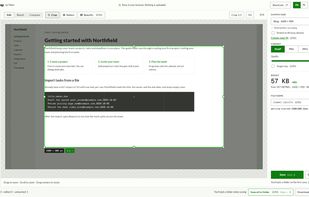 Crop to an exact size at 1:1 and watch the file size as you go.