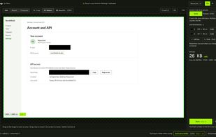 Cover e-mail addresses and API keys with solid boxes before you share.