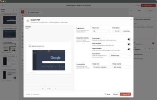 Export the finished guide as a PDF or a set of images.
