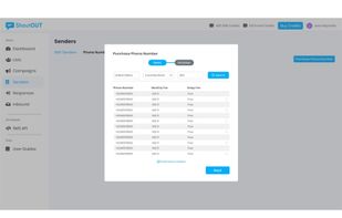 Phone numbers

All purchased mobile phone numbers and SMS & Email sender IDs, with the option to request for new sender IDs or mobile phone numbers from the dashboard itself