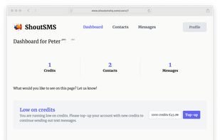 ShoutSMS screenshot 1