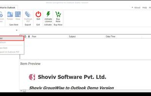Shoviv GroupWise to Outlook Converter screenshot 1