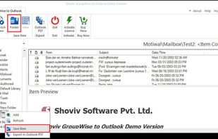 Shoviv GroupWise to Outlook Converter screenshot 1