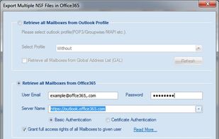 Shoviv Lotus Notes to Office 365 screenshot 1
