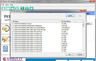 Shoviv PST Splitter Software screenshot 1