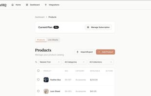 Your brand’s collection - organized beautifully, ready to showcase.